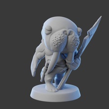 walrus fighter - chibi manatis tabletop cartoon figure monster miniature stylized 3d print model - Mito3D