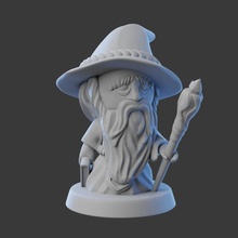 wizard - chibi tabletop cartoon figure miniature stylized 3d print model - Mito3D