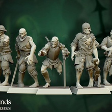 zombie warriors - highlands miniatures store undead vampire war warhammer dead age kings zombies 28mm 9th 32mm vampires counts 3d print model - Mito3D