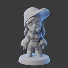 jenna - funky fighter store cartoon figure girl miniature stylized 3d print model - Mito3D