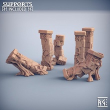 holmuran temple ruins - swamp gurunda terrain piece store ancient dragons dungeons fantasy mini modular rpg miniature tabletop supports wargame dnd columns ttrpg artisan guild presupported supported 3d print model - Mito3D