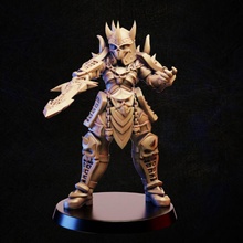 death knight store barbarian female rpg warrior woman miniature tabletop wargame 3d print model - Mito3D