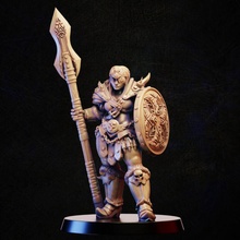 female warrior store barbarian rpg woman miniature tabletop wargame 3d print model - Mito3D
