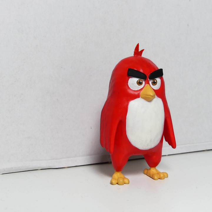 rojo enojado aves pájaro dibujos animados divertido modelo zbrush personaje 3D print model - Mito3D