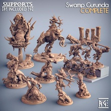 complete swamp gurunda presupported store dragons dungeons fantasy mini modular rpg miniature tabletop frog supports wargame dnd bullywug ttrpg artisan guild supported 3d print model - Mito3D