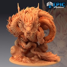 gök mavisi Ejderha Doğu Çince Tanrı Asya kanatsız Drake patron fantezi Japonca Ortaçağa ait canavar rpg Warhammer masaüstü zindan dnd yol bulucu npc 3d print model - Mito3D
