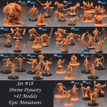 divine dynasty asian encounter chinese & japanese collection dragon fantasy medieval monster ninja rpg warhammer enemy tabletop dungeon dnd pathfinder npc 3d print model - Mito3D