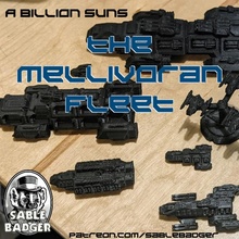billions suns - mellivoarn fleet spaceships abillionsuns 3d print model - Mito3D