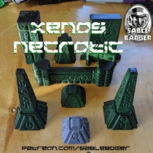 Xenos nécrotique terrain 40k extraterrestre scifi monolithe nécrons 3d print model - Mito3D