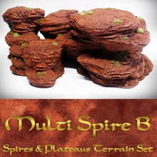 multi spire spires plateaus terrain set store fantasy miniatures wargaming warhammer supportless scifi dnd plateau ageofsigmar terrainify 3d print model - Mito3D
