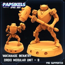 watanabe infantería droide modular unidad metal mech pánico 3d print model - Mito3D