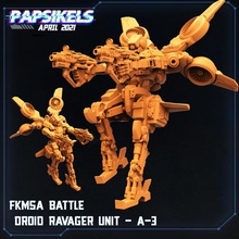 fukimasa battle droid ravager unit - a3 robot wargaming flying mech 3d print model - Mito3D