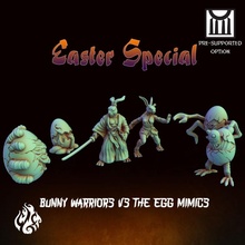 easter special rabbit warriors egg mimics holiday discount store god monk samurai crab hare foundry mimic beholder crippled usagi cgf 3d print model - Mito3D