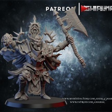 chaos1 altar priest support ready store dragons dungeons fantasy warhammer miniature hammer dnd pathfinder 3d print model - Mito3D
