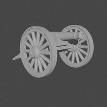 6lb canon boutique noir épique guerre batterie américain 6 artillerie syndicat 10mm 15mm poudre confédéré livre civil acw confédération morceaux 6pdr 3d print model - Mito3D