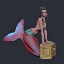 treasure mermaid sea seacreature 3d print model - Mito3D