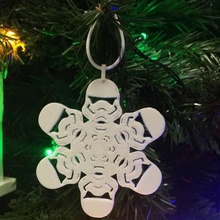 stormtrooper escamas decoración navidad jardín starwars flake starwarsflake firstorderstormtrooper 3d print model - Mito3D