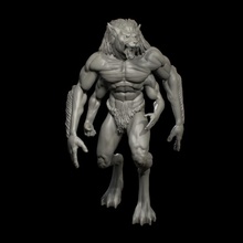 draegloth creature monster darkelf werewolf d&d drow darkelves 3d print model - Mito3D