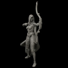 drow Guerreiro fêmea arco elfo negro d darkelves arror 3d print model - Mito3D