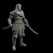 drow guerrero masculino duende oscuro d espada corta oscuridad 3d print model - Mito3D