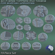 sci fi base toppers tokens skirmish wargames scifi infinity bases corvusbelli 3d print model - Mito3D