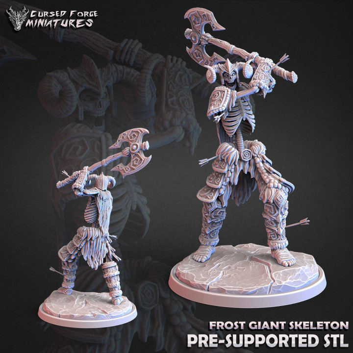brina gigante scheletro negozio draghi dungeon re non morti morto d scheletrico dnd dale Icewind rima gelida eterno 3D print model - Mito3D