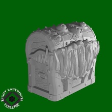 chest mimic mouth closed dragons dungeons light tabletop labyrinth d&d dnd 3d print model - Mito3D
