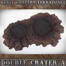 double crater blast craters terrain set store fantasy miniatures rpg wargaming warhammer supportless scifi dnd ageofsigmar terrainify 3d print model - Mito3D