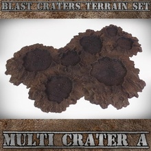 multi cratere esplosione crateri terreno impostato negozio fantasia miniature rpg wargaming warhammer supporto scifi dnd ageofsigmar terrainify 3d print model - Mito3D