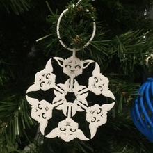 yoda flake Weihnachts Dekoration Garten starwars starwarsflake 3d print model - Mito3D