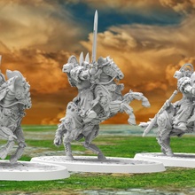 cavaleiros angélico tampo mesa Sombrio fantasia cavaleiro monte miniatura jogo guerra forja sci fi escuro atlan 3d print model - Mito3D