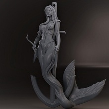 anchor mermaid creature fish sea water underwater seacreature deepwater waterworld 3d print model - Mito3D