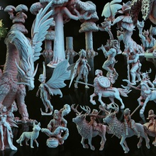 büyülü orman Mart '21 Patreon serbest bırakmak mağaza Ejderha elf Çiçekler tilki Tanrı kraliçe ent centaur satir elfler ağaçlar periler cüce cin savaşçılar Druid dökümhane fey sakat 3d print model - Mito3D