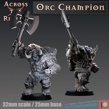 orc champion gaming tabletop greataxe dnd5e 3d print model - Mito3D