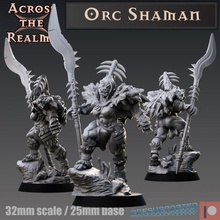 orc shaman female gaming tabletop dnd5e 3d print model - Mito3D