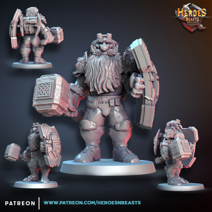 umrigg Hornbane cüce dövüşçü Kelt Gimli 3D print model - Mito3D