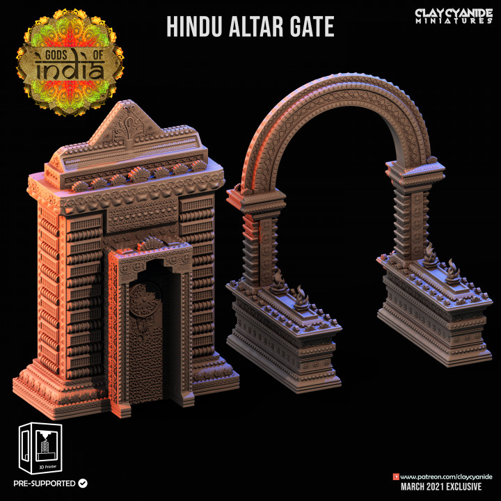 hindú altar portón Tienda 3D print model - Mito3D