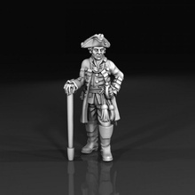 7 anni guerra prussiano comandante storico miniature 28mm Prussia nero polvere onori signore Giochi 3d print model - Mito3D