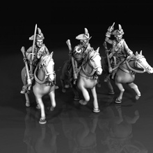 7 years war prussian dragoons historical miniatures 28mm prussia black powder honours warlord games 3d print model - Mito3D