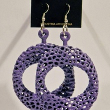 infinit voronoi earrings 10169 jewellery 3d print model - Mito3D