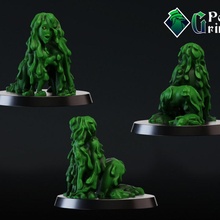 tabletop miniature slime girl fantasy game mini monster character boardgame dnd 3d print model - Mito3D