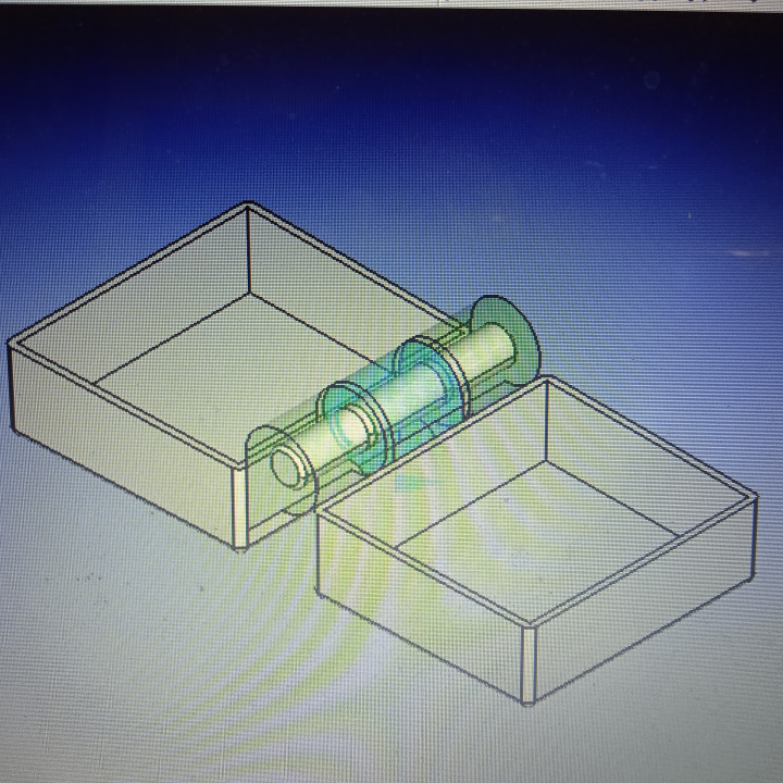 caja peque Bisagra se Imprime vez Anillo Münze dise Zahn 3D print model - Mito3D