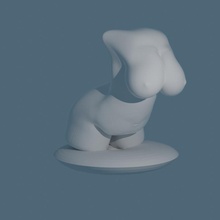 beauty chubby ii 3d sculpture woman blender nsfw bbw 3d print model - Mito3D