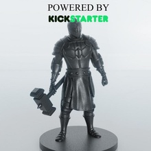heavy knight fighter guard warhammer maul armored 3d print model - Mito3D