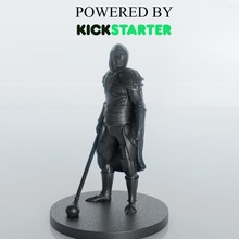 cleric fighter knight mace healer 3d print model - Mito3D