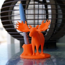 geyik dolma kalem Kulp destek silinmez Kalemlik tinkercad fusion360 keskin nişancı Forgerapp Moosepenholder 3d print model - Mito3D