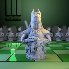 chess pawn cyborg style boardgame tabletop bauer chessboard schach geselschaftsspiel 3d print model - Mito3D