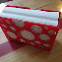 stilize masaüstü kağıt havlu Kulp destek peçete organizasyon masa polka nokta 3d print model - Mito3D