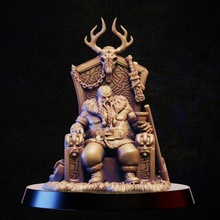 barbarian konung throne store leader rpg santa warrior miniature lord wargame warlord claus adult 3d print model - Mito3D
