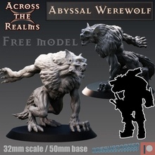 abisal hombre lobo duende rpg juego guerra miniatura mesa dnd5e barghest 3d print model - Mito3D